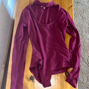 Charlotte Russe Burgundy Bodysuit